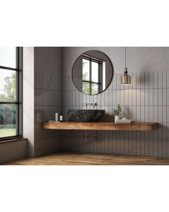 Lillewhite & gray beautiful white & gray premium tile on bathroom shower wall, 3x12