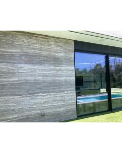Silver travertine tile 12x24 honed