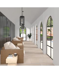 Taupe Rectangle cream beige premium tile on bathroom shower wall, 18x35