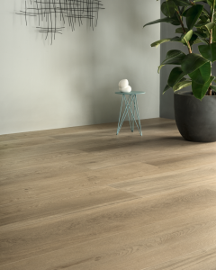 Bio-Select Gray  pewter gray refined porcelain tile on bathroom shower wall, 8x47