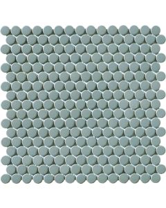 1-inch Vintage Grey Penny Round Porcelain Mosaic Tile premium porcelain mosaic tile, sophisticated grey, 12x12
