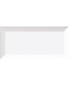 ceramic wall tile -248-Colm-Beveled-100 x 250 mm ( 4" x 10" ) bright white premium tile on bathroom shower wall, 4x10