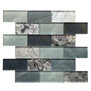Green Glass Mosaic tile KG489804