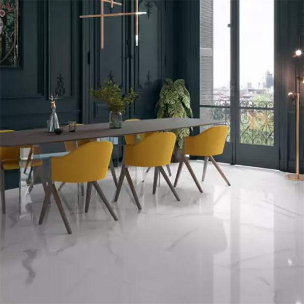 24x24 Marble Plus White Kitchen Porcelain Tile by Eleganza 